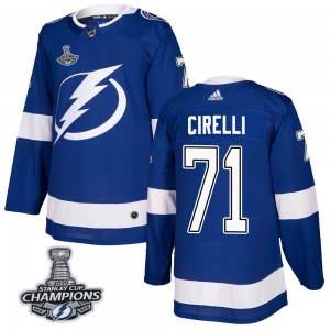 Anthony Cirelli Tampa Bay Lightning Youth Adidas Authentic Blue Home 2020 Stanley Cup Champions Jersey