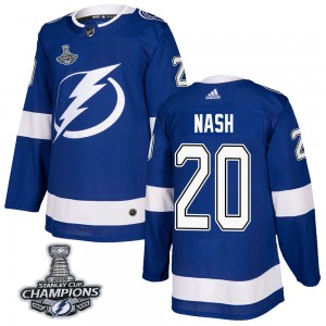Riley Nash Tampa Bay Lightning Youth Adidas Authentic Blue Home 2020 Stanley Cup Champions Jersey