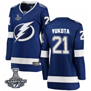 Mick Vukota Tampa Bay Lightning Women's Fanatics Branded Blue Breakaway Home 2020 Stanley Cup Champions Jersey