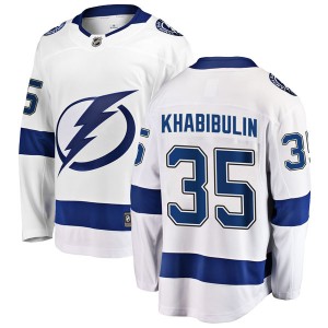 Nikolai Khabibulin Tampa Bay Lightning Men's Fanatics Branded White Breakaway Away Jersey