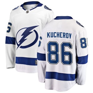 Nikita Kucherov Tampa Bay Lightning Men's Fanatics Branded White Breakaway Away Jersey