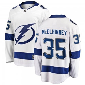 Curtis McElhinney Tampa Bay Lightning Men's Fanatics Branded White Breakaway Away Jersey