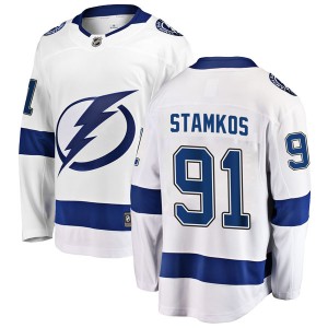 Steven Stamkos Tampa Bay Lightning Men's Fanatics Branded White Breakaway Away Jersey