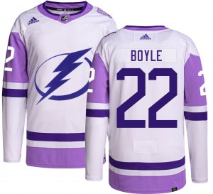 Dan Boyle Tampa Bay Lightning Men's Adidas Authentic Hockey Fights Cancer Jersey