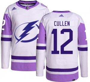 John Cullen Tampa Bay Lightning Men's Adidas Authentic Hockey Fights Cancer Jersey