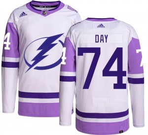 Sean Day Tampa Bay Lightning Men's Adidas Authentic Hockey Fights Cancer Jersey