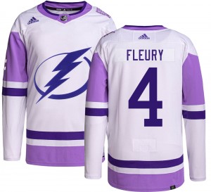 Haydn Fleury Tampa Bay Lightning Men's Adidas Authentic Hockey Fights Cancer Jersey