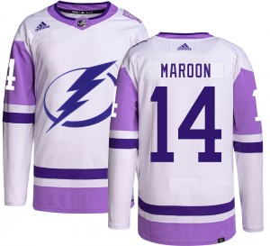 Pat Maroon Tampa Bay Lightning Men's Adidas Authentic Hockey Fights Cancer Jersey