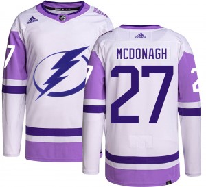 Ryan McDonagh Tampa Bay Lightning Men's Adidas Authentic Hockey Fights Cancer Jersey