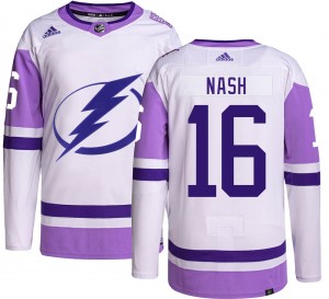 Riley Nash Tampa Bay Lightning Men's Adidas Authentic Hockey Fights Cancer Jersey