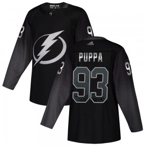 Daren Puppa Tampa Bay Lightning Youth Adidas Authentic Black Alternate Jersey