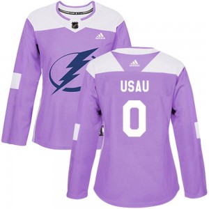 Ilya Usau Tampa Bay Lightning Women's Adidas Authentic Purple Fights Cancer Practice Jersey