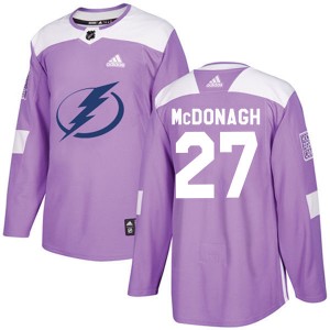 Ryan McDonagh Tampa Bay Lightning Men's Adidas Authentic Purple Fights Cancer Practice Jersey