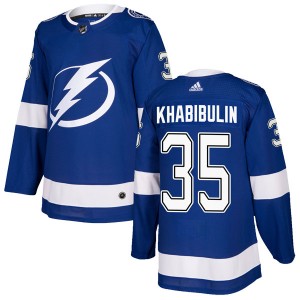 Nikolai Khabibulin Tampa Bay Lightning Men's Adidas Authentic Blue Home Jersey