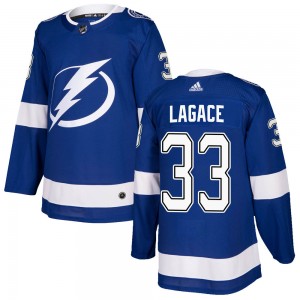 Maxime Lagace Tampa Bay Lightning Men's Adidas Authentic Blue Home Jersey