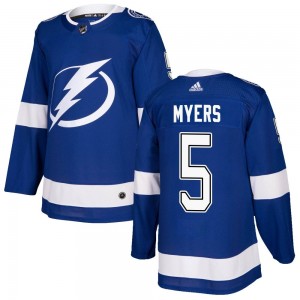 Philippe Myers Tampa Bay Lightning Men's Adidas Authentic Blue Home Jersey