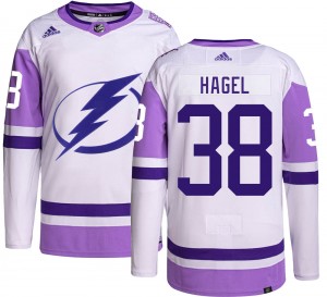Brandon Hagel Tampa Bay Lightning Youth Adidas Authentic Hockey Fights Cancer Jersey