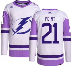 Brayden Point Tampa Bay Lightning Youth Adidas Authentic Hockey Fights Cancer Jersey