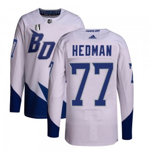 Victor Hedman Tampa Bay Lightning Men's Adidas Authentic White 2022 Stadium Series Primegreen 2022 Stanley Cup Final Jersey