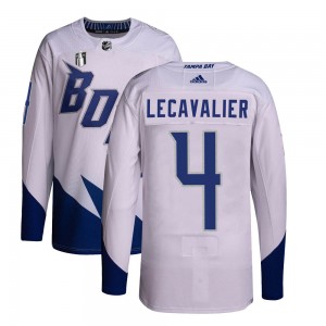 Vincent Lecavalier Tampa Bay Lightning Men's Adidas Authentic White 2022 Stadium Series Primegreen 2022 Stanley Cup Final Jersey