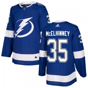 Curtis McElhinney Tampa Bay Lightning Youth Adidas Authentic Blue Home Jersey