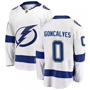 Gage Goncalves Tampa Bay Lightning Youth Fanatics Branded White Breakaway Away Jersey