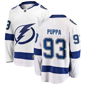 Daren Puppa Tampa Bay Lightning Youth Fanatics Branded White Breakaway Away Jersey