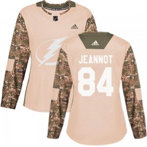 Tanner Jeannot Tampa Bay Lightning Women's Adidas Authentic Camo Veterans Day Practice Jersey