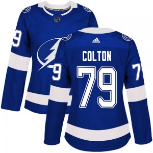 Ross Colton Tampa Bay Lightning Women's Adidas Authentic Blue Home Jersey