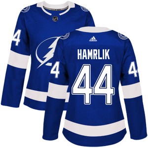 Roman Hamrlik Tampa Bay Lightning Women's Adidas Authentic Blue Home Jersey