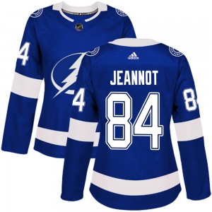 Tanner Jeannot Tampa Bay Lightning Women's Adidas Authentic Blue Home Jersey