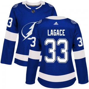 Maxime Lagace Tampa Bay Lightning Women's Adidas Authentic Blue Home Jersey
