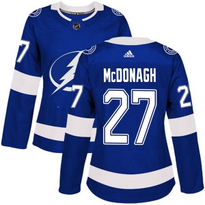 Ryan McDonagh Tampa Bay Lightning Women's Adidas Authentic Blue Home Jersey