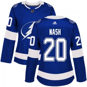Riley Nash Tampa Bay Lightning Women's Adidas Authentic Blue Home Jersey