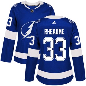 Manon Rheaume Tampa Bay Lightning Women's Adidas Authentic Blue Home Jersey
