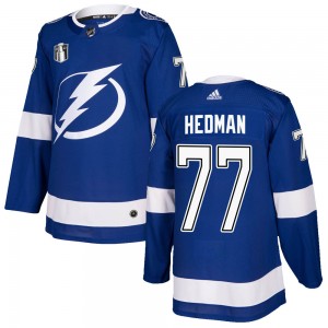 Victor Hedman Tampa Bay Lightning Youth Adidas Authentic Blue Home 2022 Stanley Cup Final Jersey