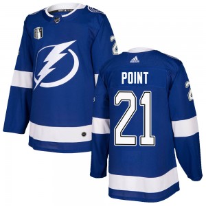 Brayden Point Tampa Bay Lightning Youth Adidas Authentic Blue Home 2022 Stanley Cup Final Jersey