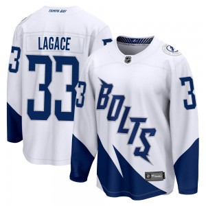 Maxime Lagace Tampa Bay Lightning Men's Fanatics Branded White 2022 Stadium Series Breakaway Jersey