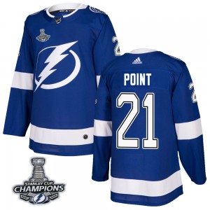 Brayden Point Tampa Bay Lightning Men's Adidas Authentic Blue Home 2020 Stanley Cup Champions Jersey