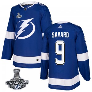 Denis Savard Tampa Bay Lightning Men's Adidas Authentic Blue Home 2020 Stanley Cup Champions Jersey