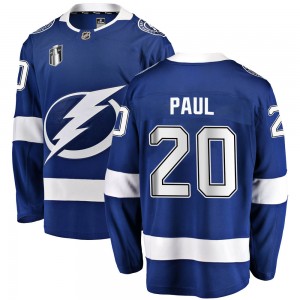Nicholas Paul Tampa Bay Lightning Men's Fanatics Branded Blue Breakaway Home 2022 Stanley Cup Final Jersey