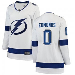 Lucas Edmonds Tampa Bay Lightning Women's Fanatics Branded White Breakaway Away Jersey