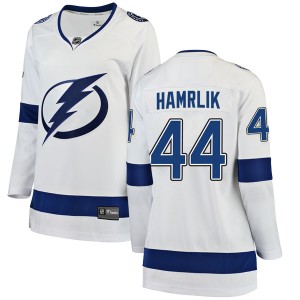Roman Hamrlik Tampa Bay Lightning Women's Fanatics Branded White Breakaway Away Jersey