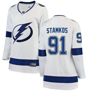 Steven Stamkos Tampa Bay Lightning Women's Fanatics Branded White Breakaway Away Jersey