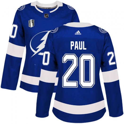 Nicholas Paul Tampa Bay Lightning Women's Adidas Authentic Blue Home 2022 Stanley Cup Final Jersey