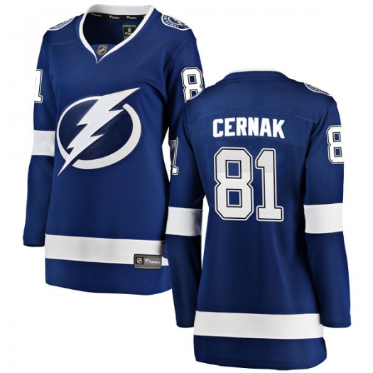 Erik Cernak Tampa Bay Lightning Women's Fanatics Branded Blue Breakaway Home Jersey