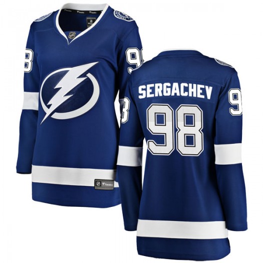 Mikhail Sergachev Tampa Bay Lightning Women's Fanatics Branded Blue Breakaway Home Jersey