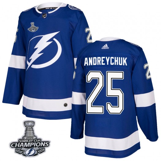 Dave Andreychuk Tampa Bay Lightning Youth Adidas Authentic Blue Home 2020 Stanley Cup Champions Jersey