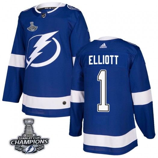 Brian Elliott Tampa Bay Lightning Youth Adidas Authentic Blue Home 2020 Stanley Cup Champions Jersey