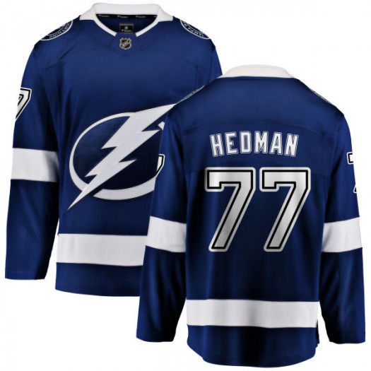 Victor Hedman Tampa Bay Lightning Men's Fanatics Branded Blue Home Breakaway Jersey